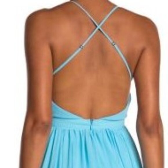 Meghan LA Enchanted Garden Maxi Dress -Turquoise Blue NWT Size XL - Picture 2 of 3